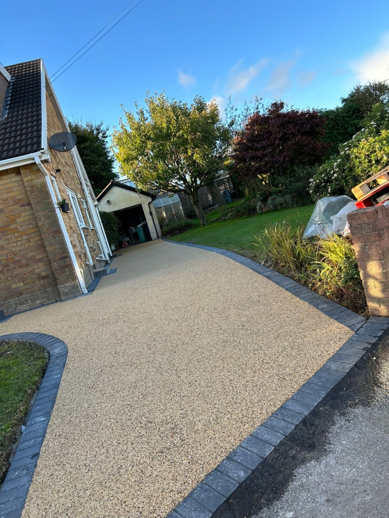 sandstone resin driveway completed in Chelmsford