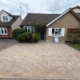 Autumn gold alpha pavers with a autumn gold high rise kerb edging Southend